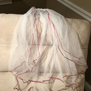 wedding dress, veil,petty coat tiara